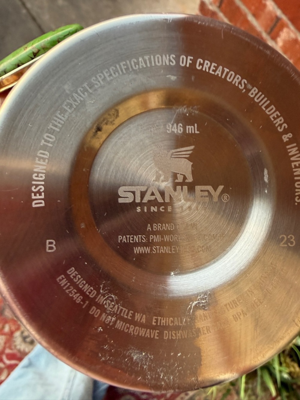 Stanley Pink and Silver Insulated Bottle with Logo - Picture 12 of 12